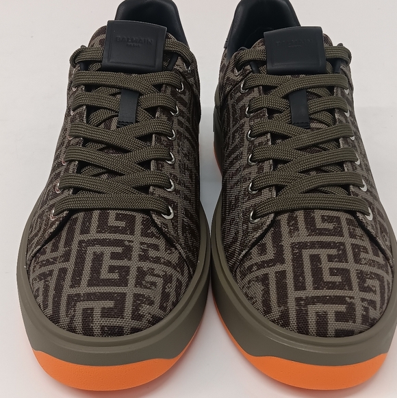 Balmain Men's Monogram Jacquard B-Court Low Top Sneakers - Picture 8 of 16